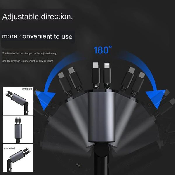 4-in-1 Retractable Charging Cable