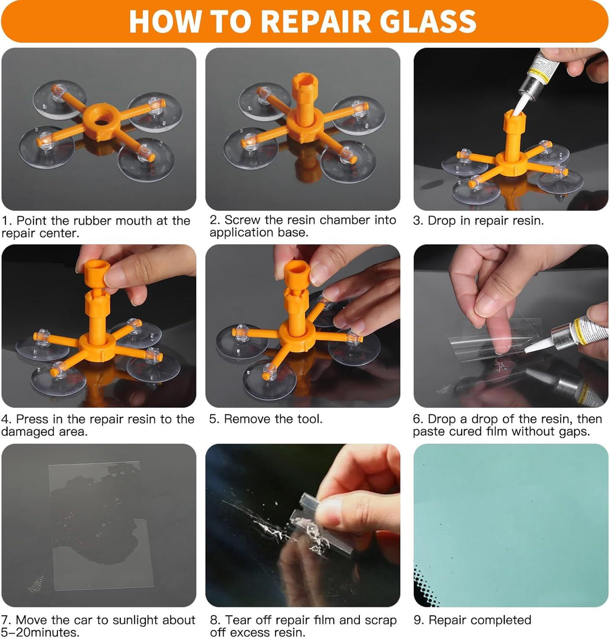 Car Windshield Repair Kit